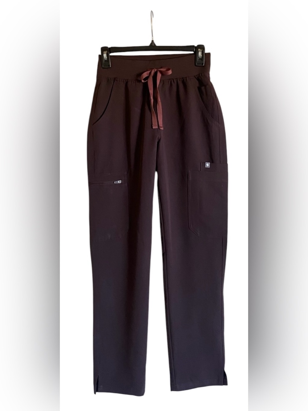 Women’s FIGS YOLA High Waisted Scrub Pants Brown Espresso XS